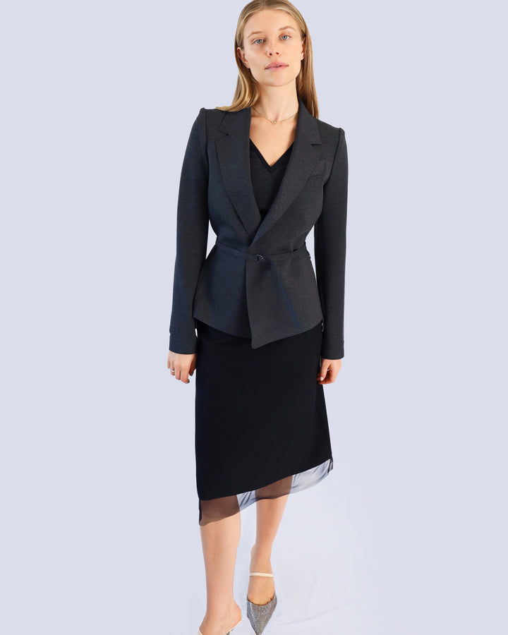 Maison Marie Saint Pierre | Skirts | ARCHY3 | Black | Top | LAVARA | Grey Mixte | Black | Jacket | ANNA | Grey Mixte