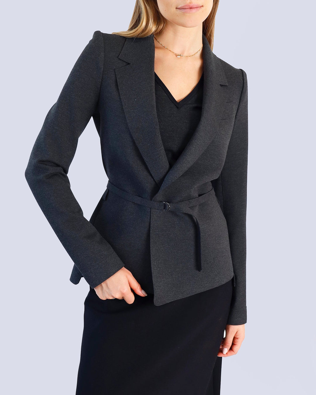 Maison Marie Saint Pierre | Top | LAVARA | Grey Mixte | Black | Skirt | ARCHY3 | Black | Jacket | ANNA | Grey Mixte 