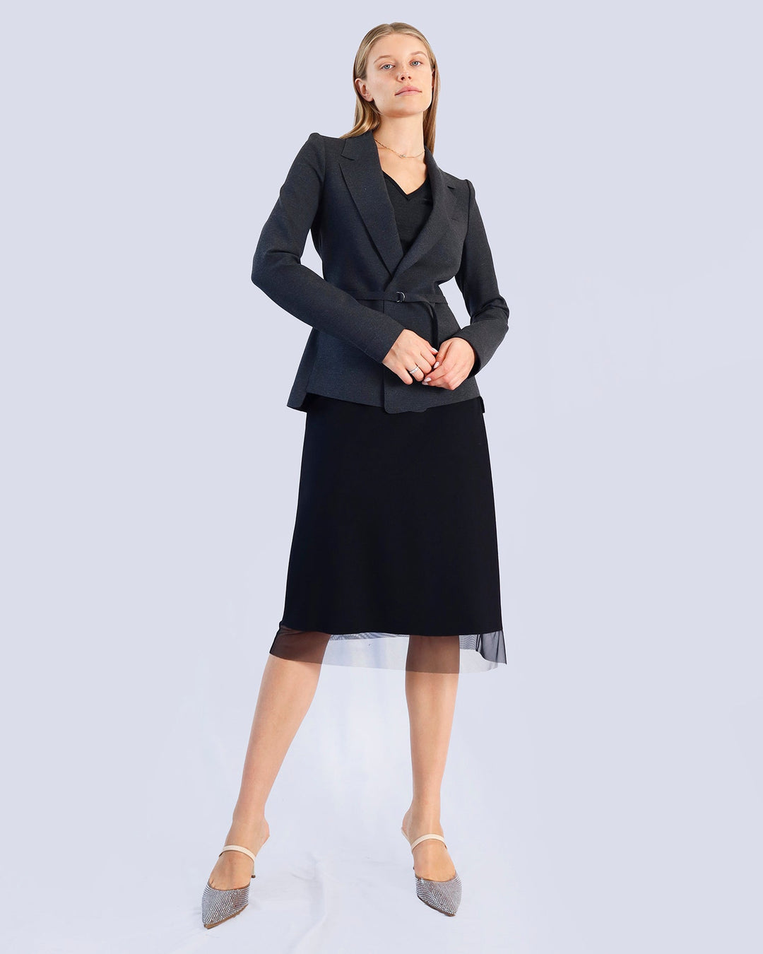 Maison Marie Saint Pierre | Skirts | ARCHY3 | Black | Top | LAVARA | Grey Mixte | Black | Jacket | ANNA | Grey Mixte
