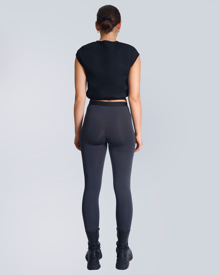 Maison Marie Saint Pierre | Leggings &amp; Pants | PALMATER | Dark Charcoal | Top | OKA3 | Black