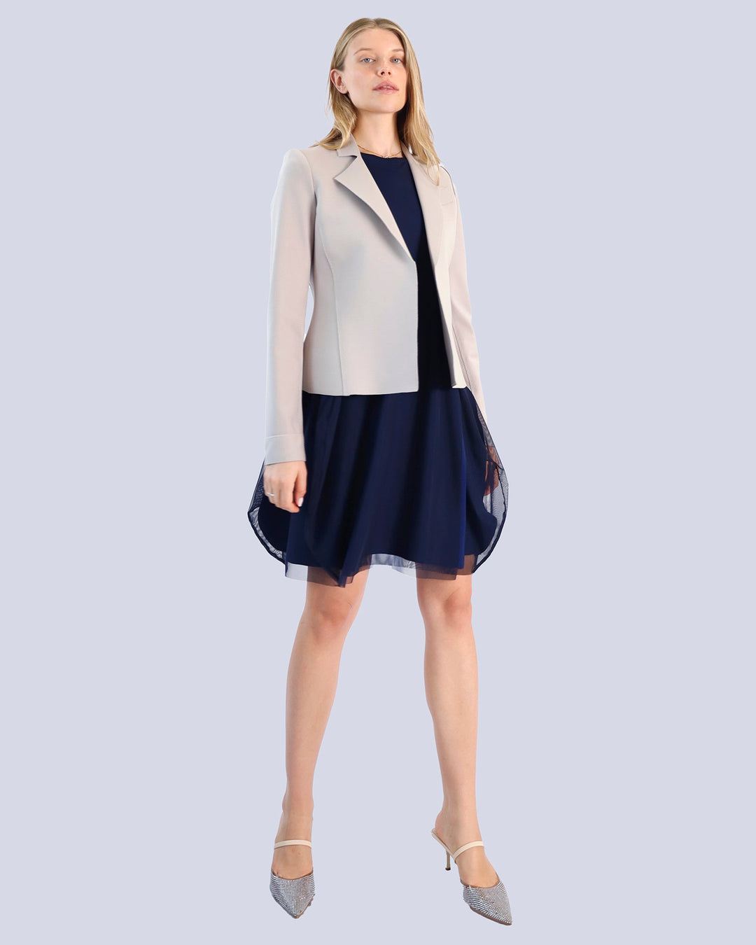 Maison Marie Saint Pierre | Dress | VAIR2 | Deep Blue | Jacket | ARIA | Fog