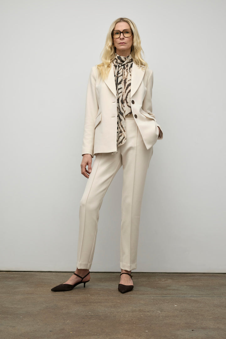 Pintuck straight leg trouser