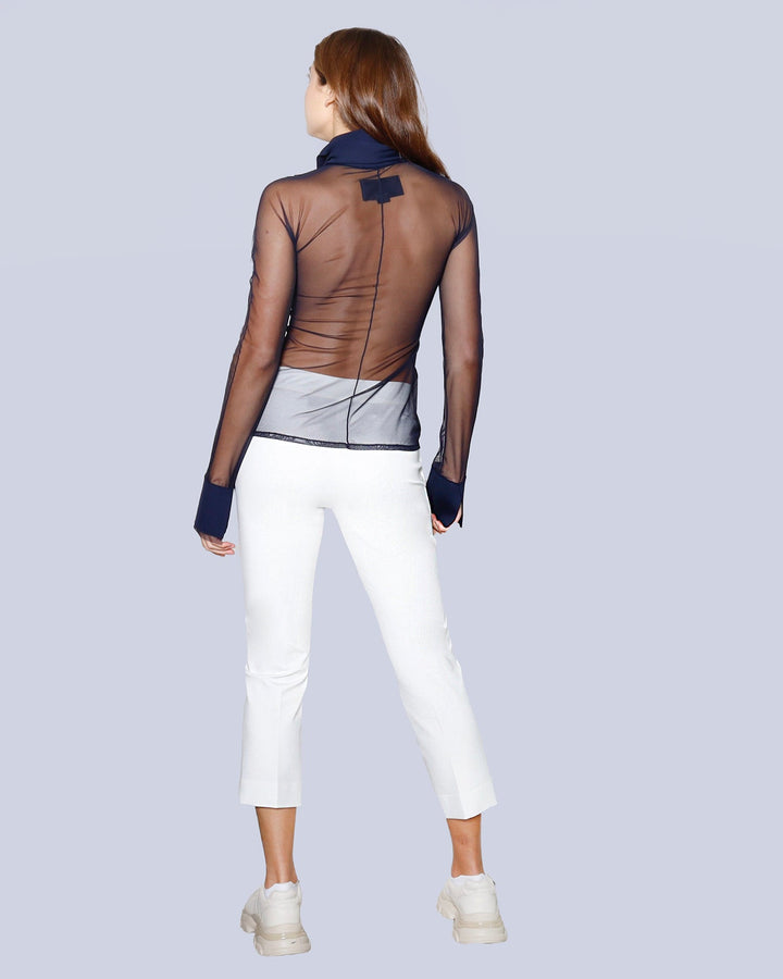 Haut Dantone | Deep Blue | Pants | MOKENA | White