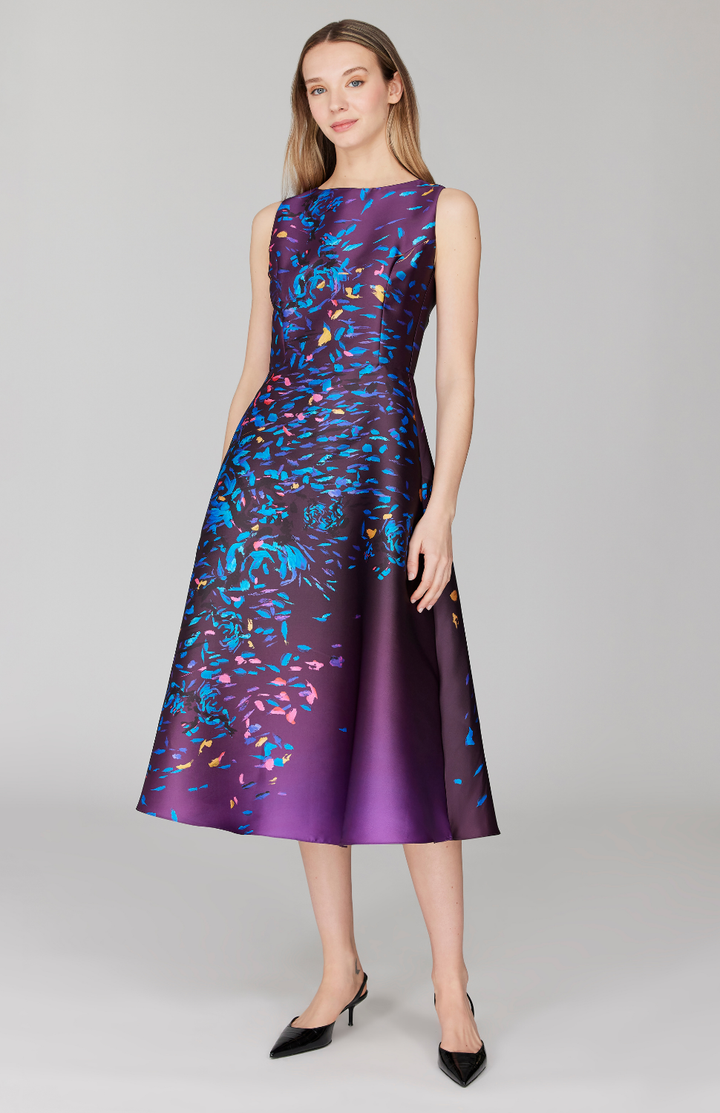 PREORDER Paint Dot Print Sleeveless Fit & Flare Dress