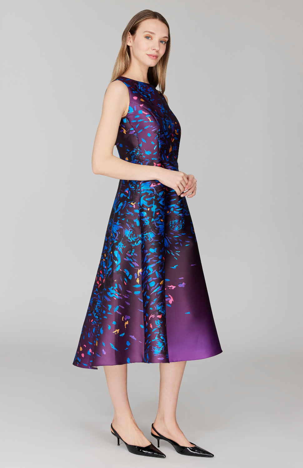 PREORDER Paint Dot Print Sleeveless Fit & Flare Dress