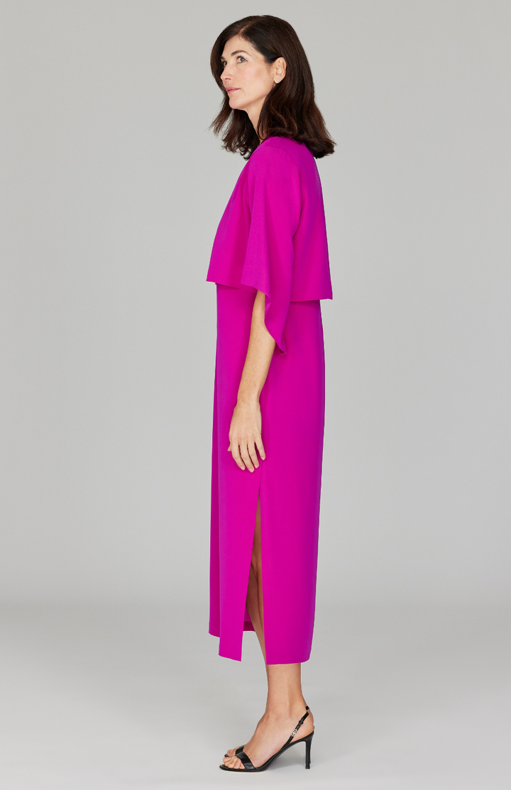 Ekaterina is 5'10" and wearing a size XS in Fuchsia.