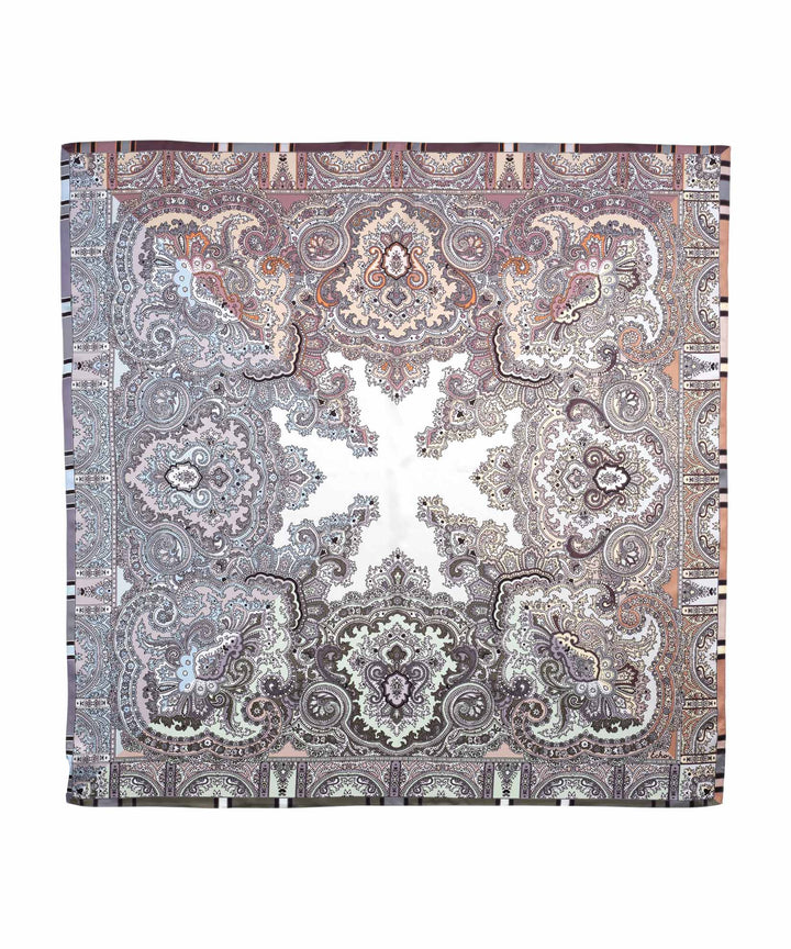 Colorblock Paisley Square Scarf