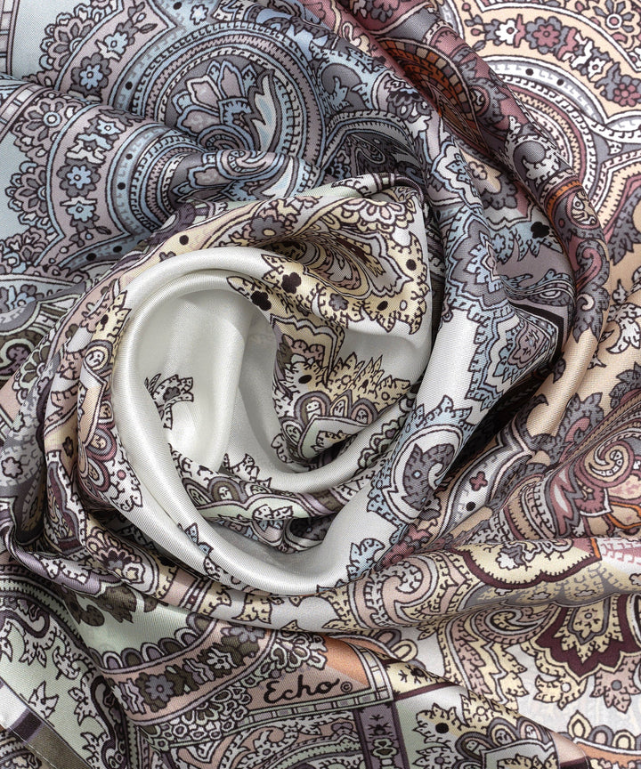 Colorblock Paisley Square Scarf