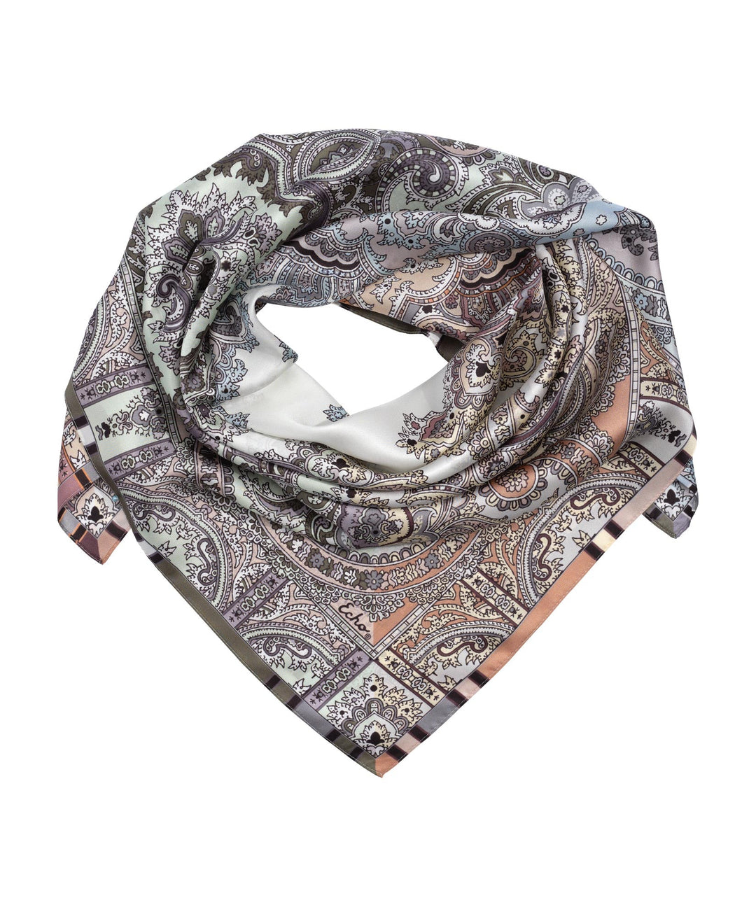 Colorblock Paisley Square Scarf