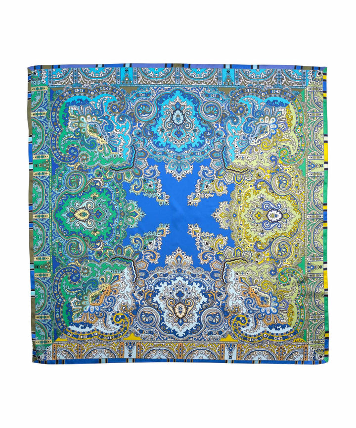 Colorblock Paisley Square Scarf