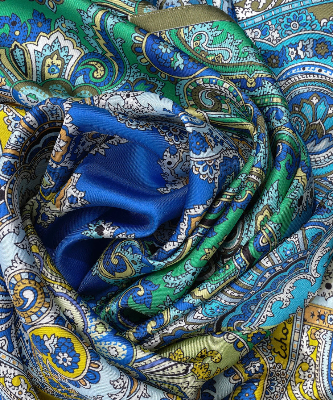 Colorblock Paisley Square Scarf