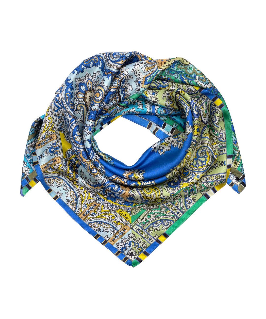 Colorblock Paisley Square Scarf