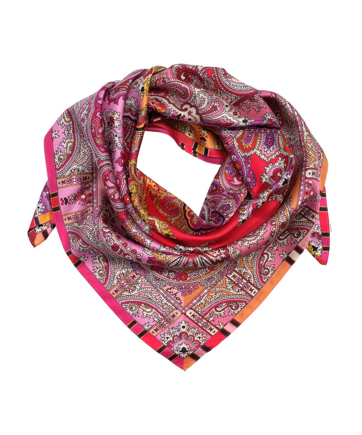 Colorblock Paisley Square Scarf