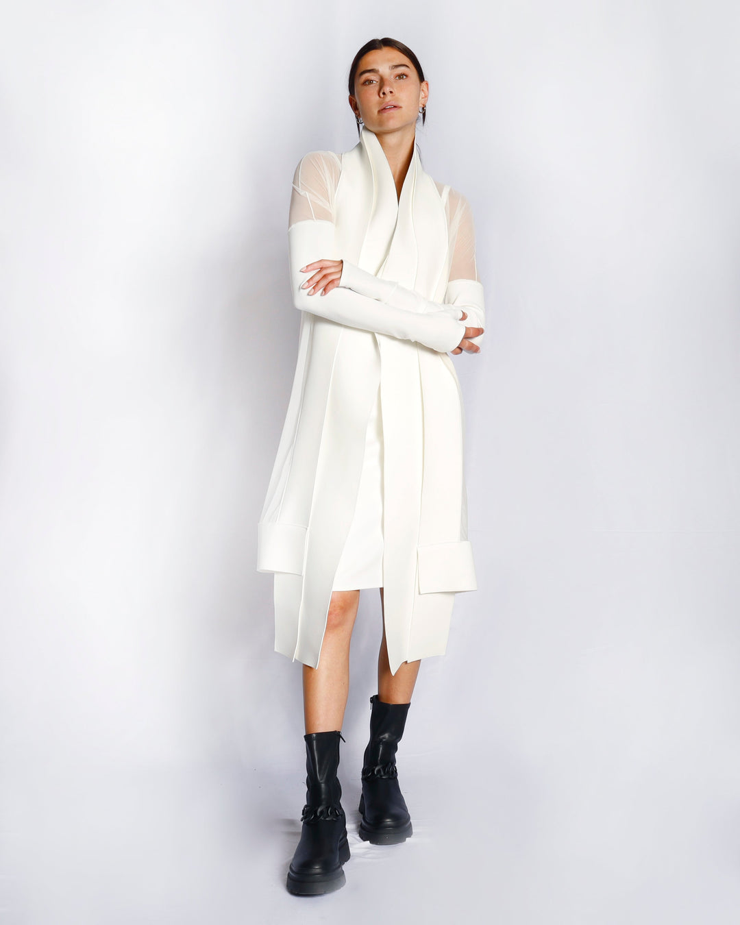 Coat Evade | White | Maison Marie Saint Pierre