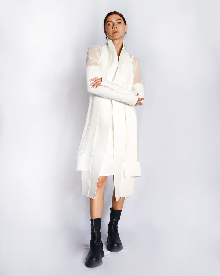 Coat Evade | White | Maison Marie Saint Pierre