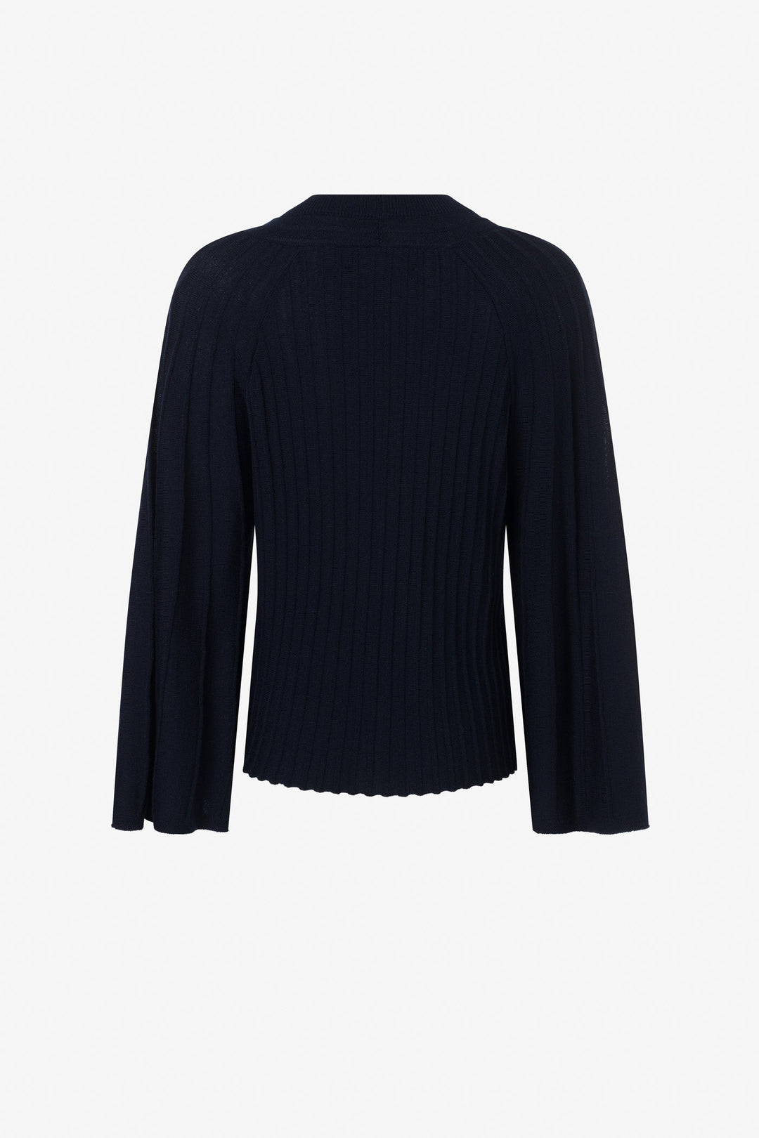 Merino blend bell sleeve sweater