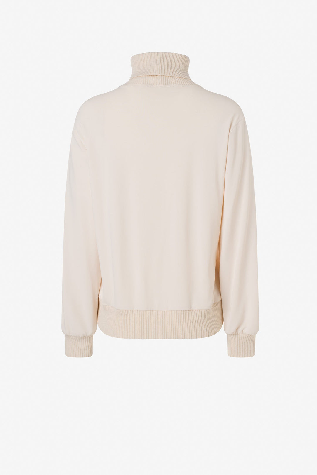Turtleneck top with rib