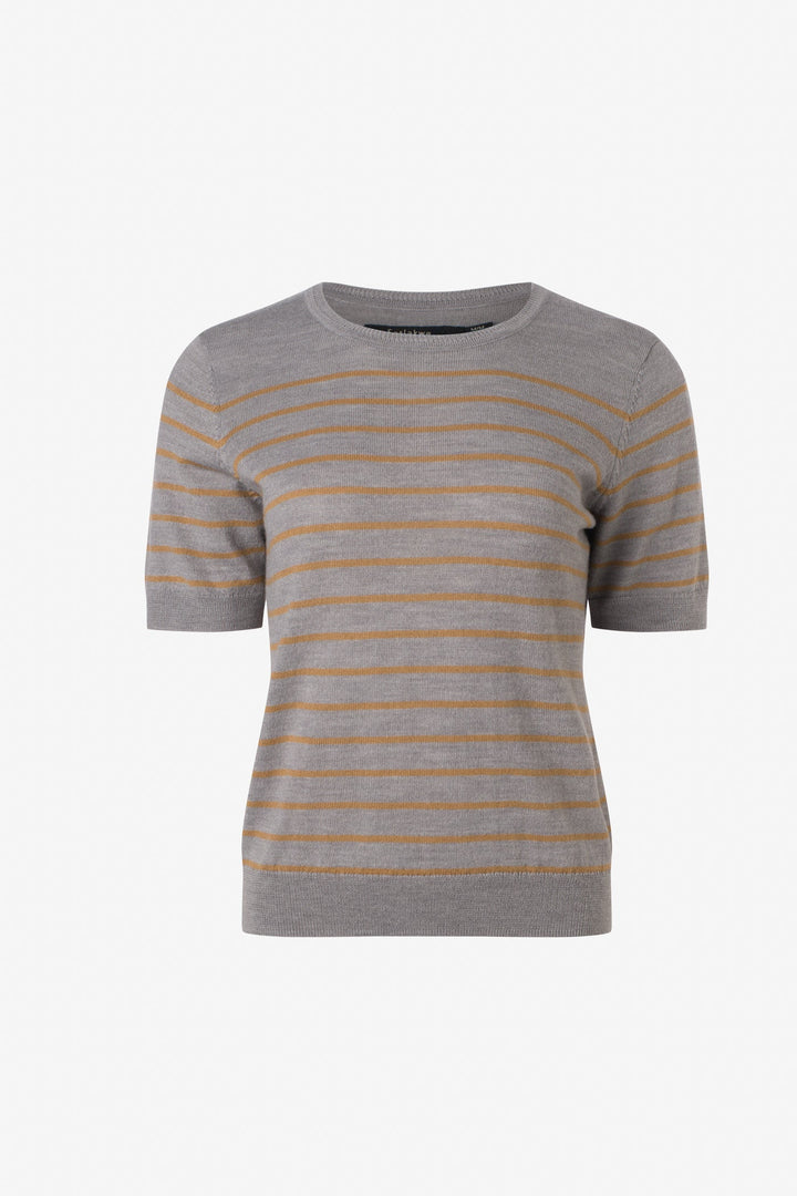 Fine merino blend striped T-shirt
