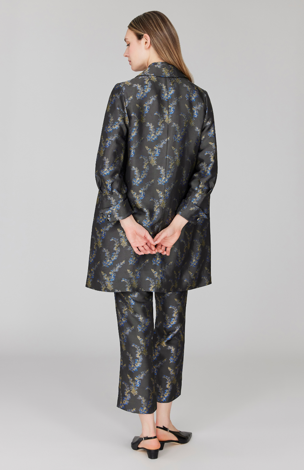 Feather Jacquard Oversized Jacket