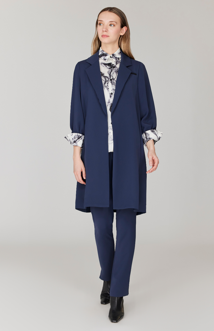 Lustrous Crepe Oversized Jacket