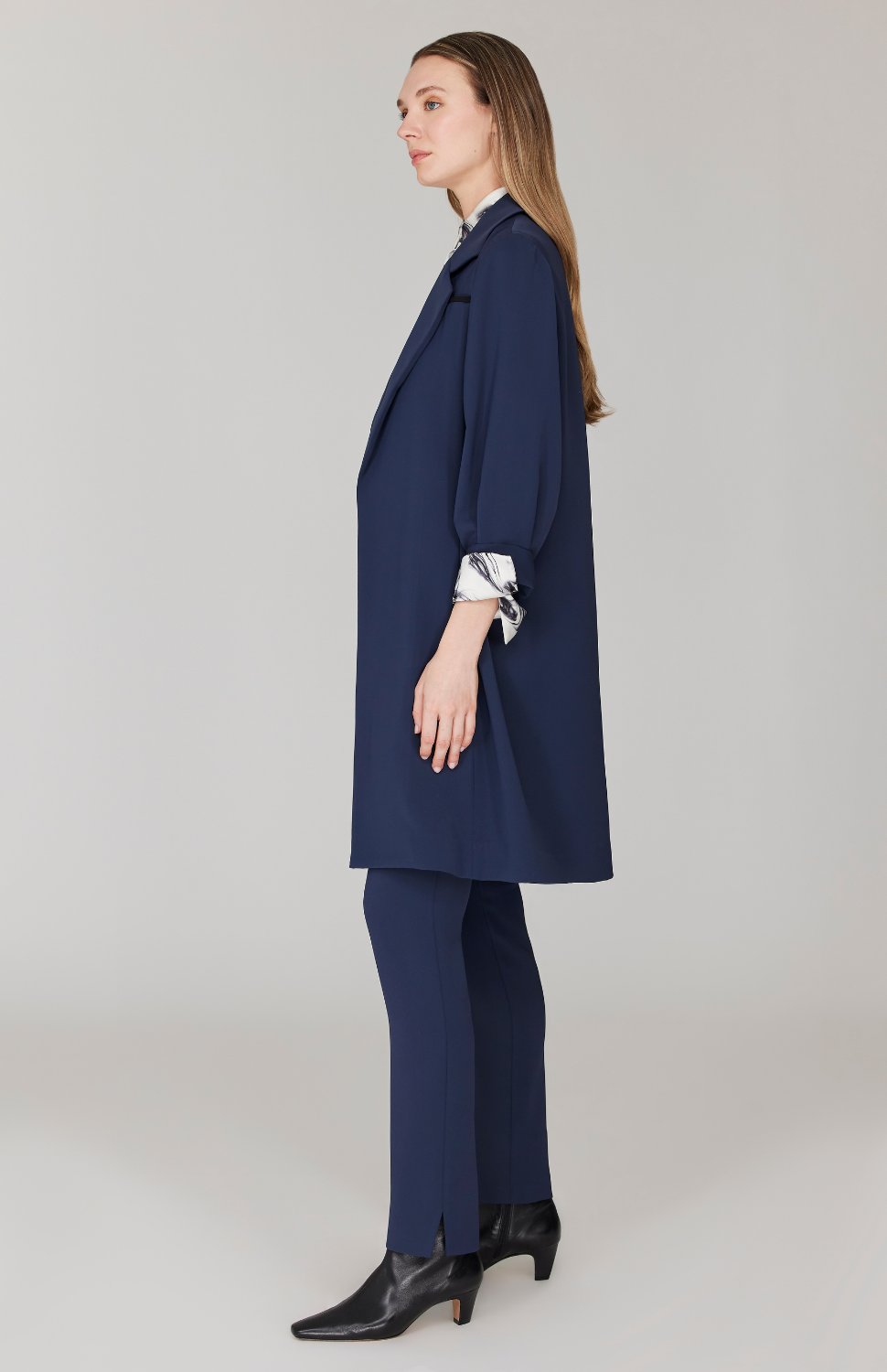 Lustrous Crepe Oversized Jacket