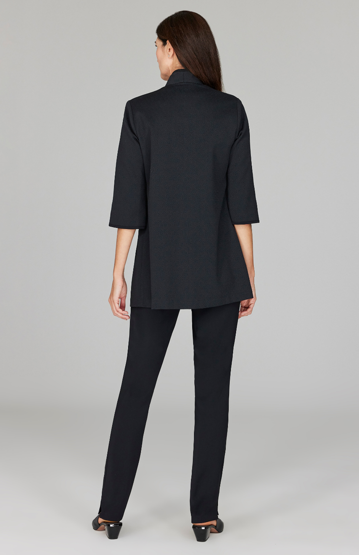 Pique High Neck Jacket w/ Bias