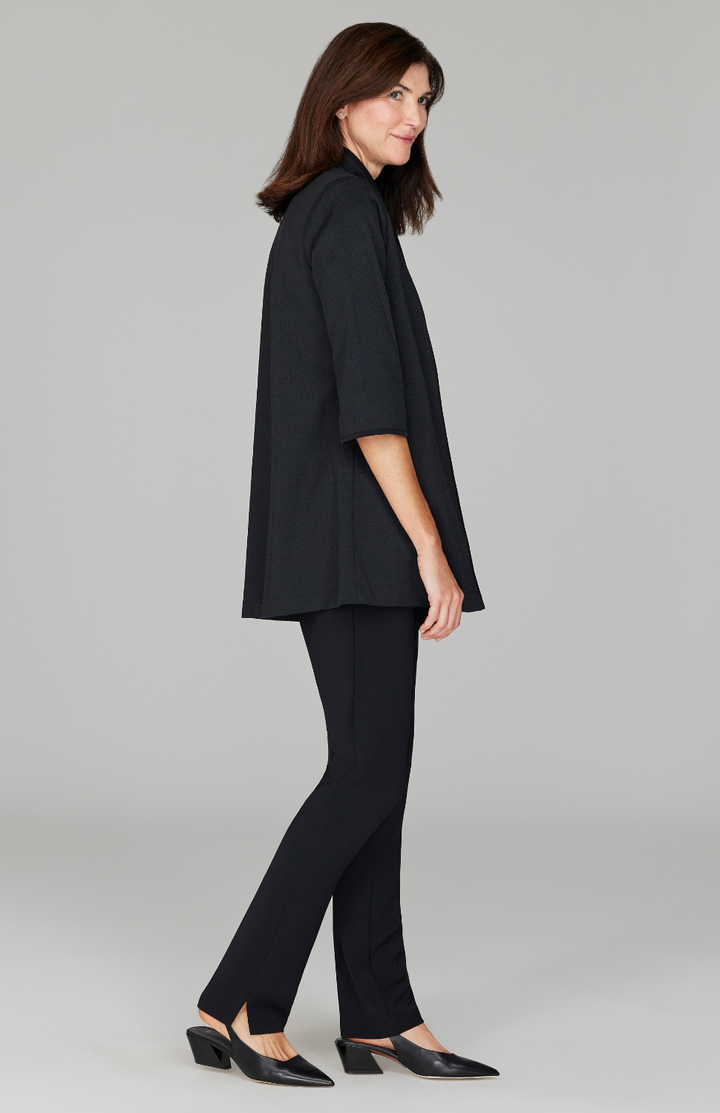 Pique High Neck Jacket w/ Bias