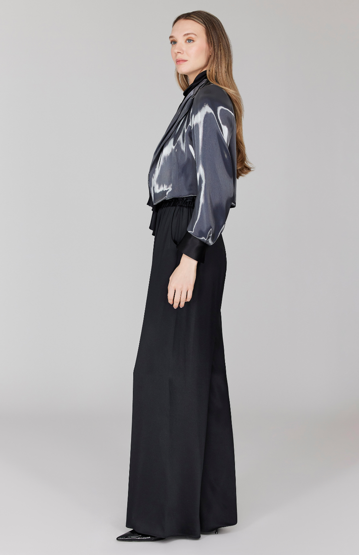 PREORDER Liquid Organza Short Jacket w/ Pleated Sleeve