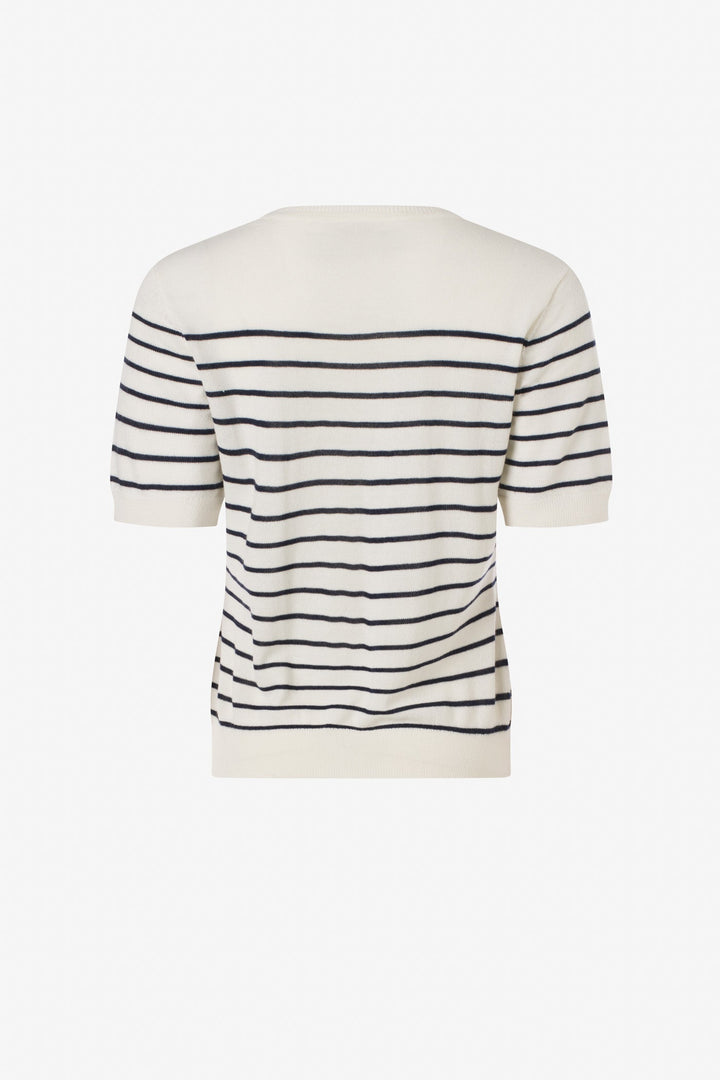 Fine merino blend striped T-shirt