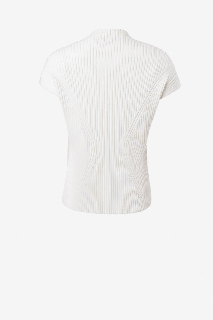 Cheminee sleeveless top with pointelle and rib