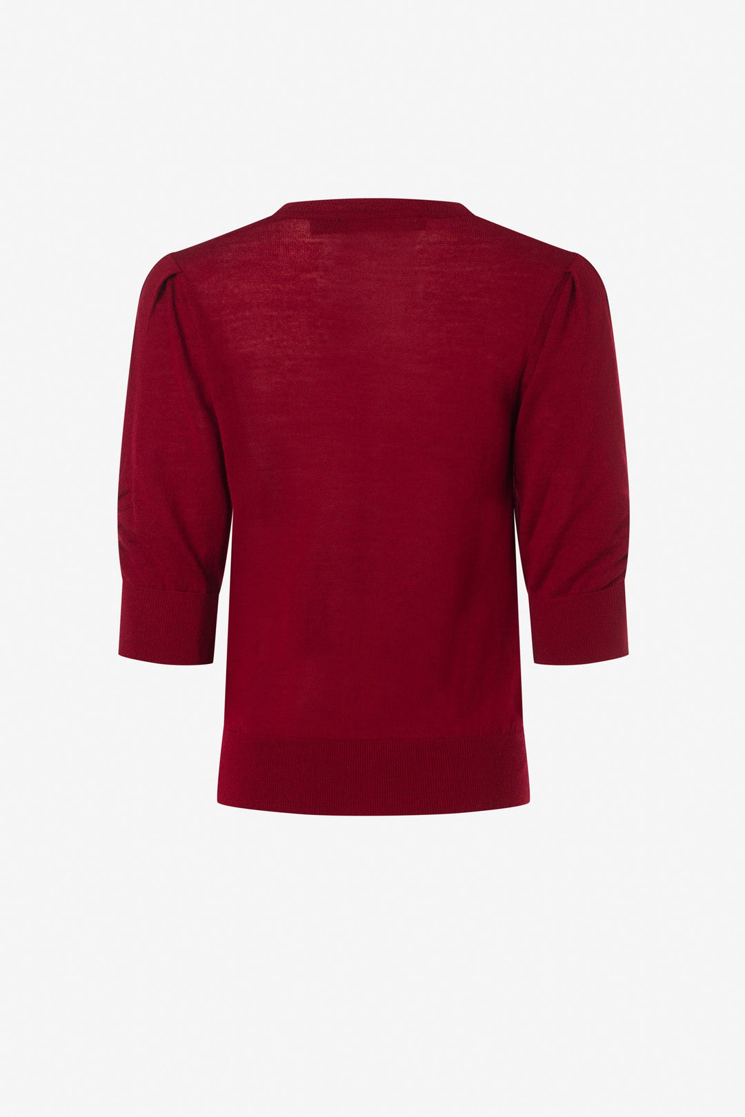 Fine merino blend sweater rushed sleeve detail