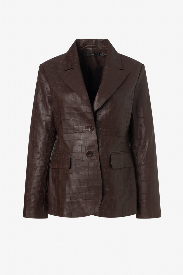 Croco fitted jacket