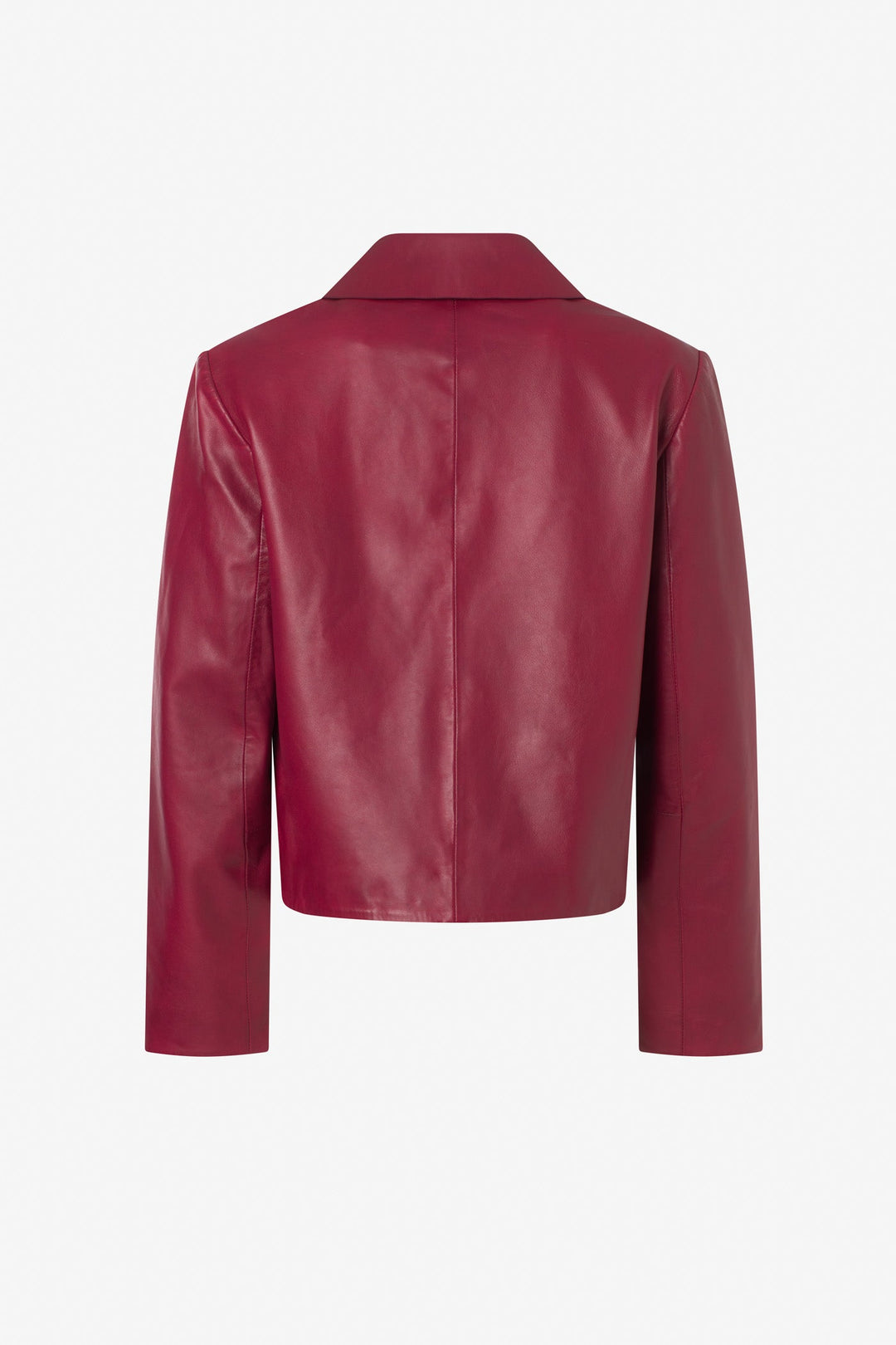 Cropped leather jacket