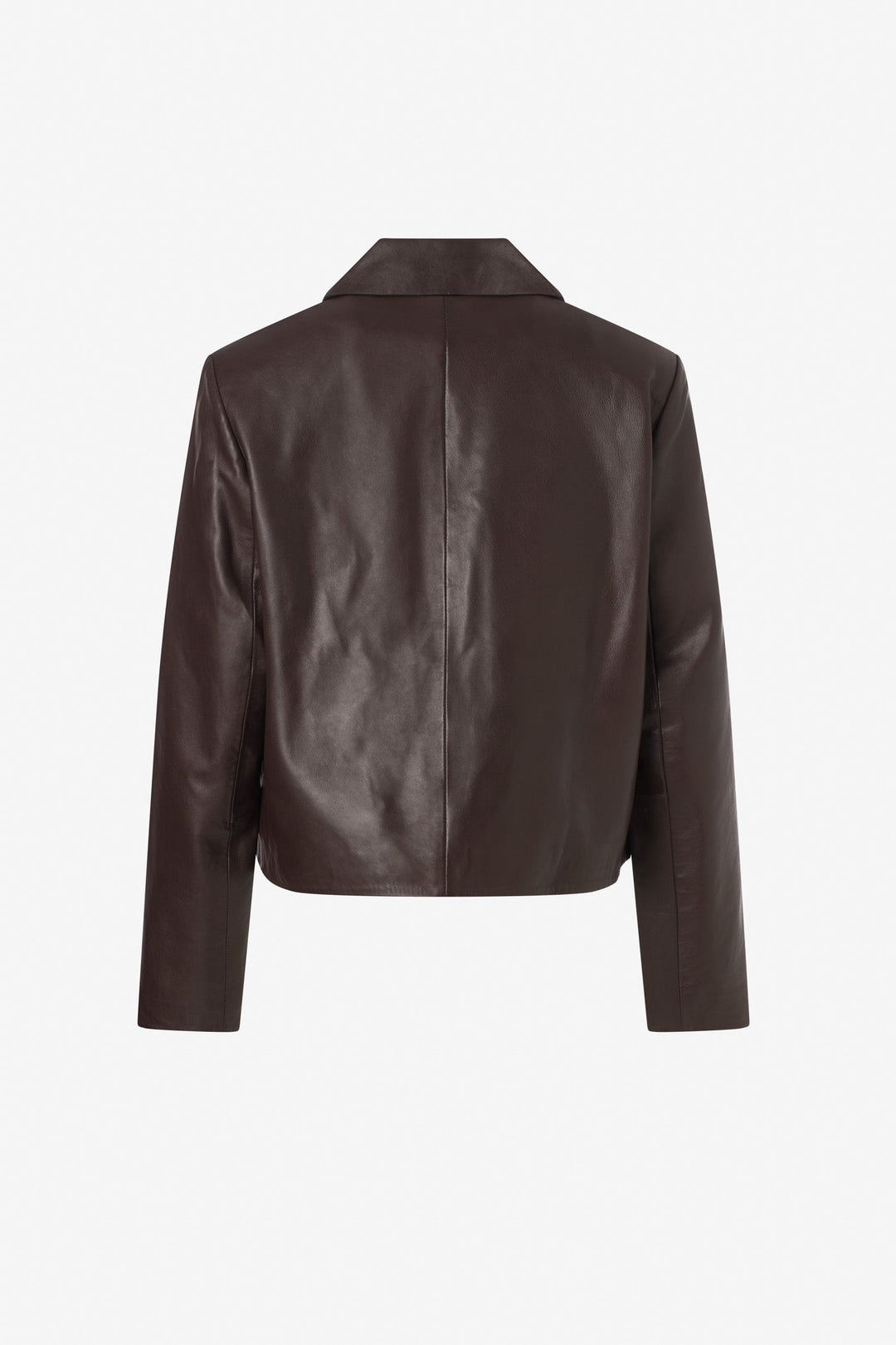 Cropped leather jacket