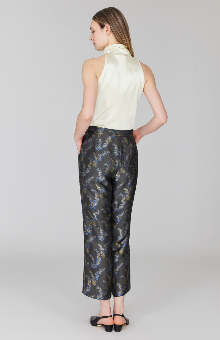 Feather Jacquard Straight Leg Pant