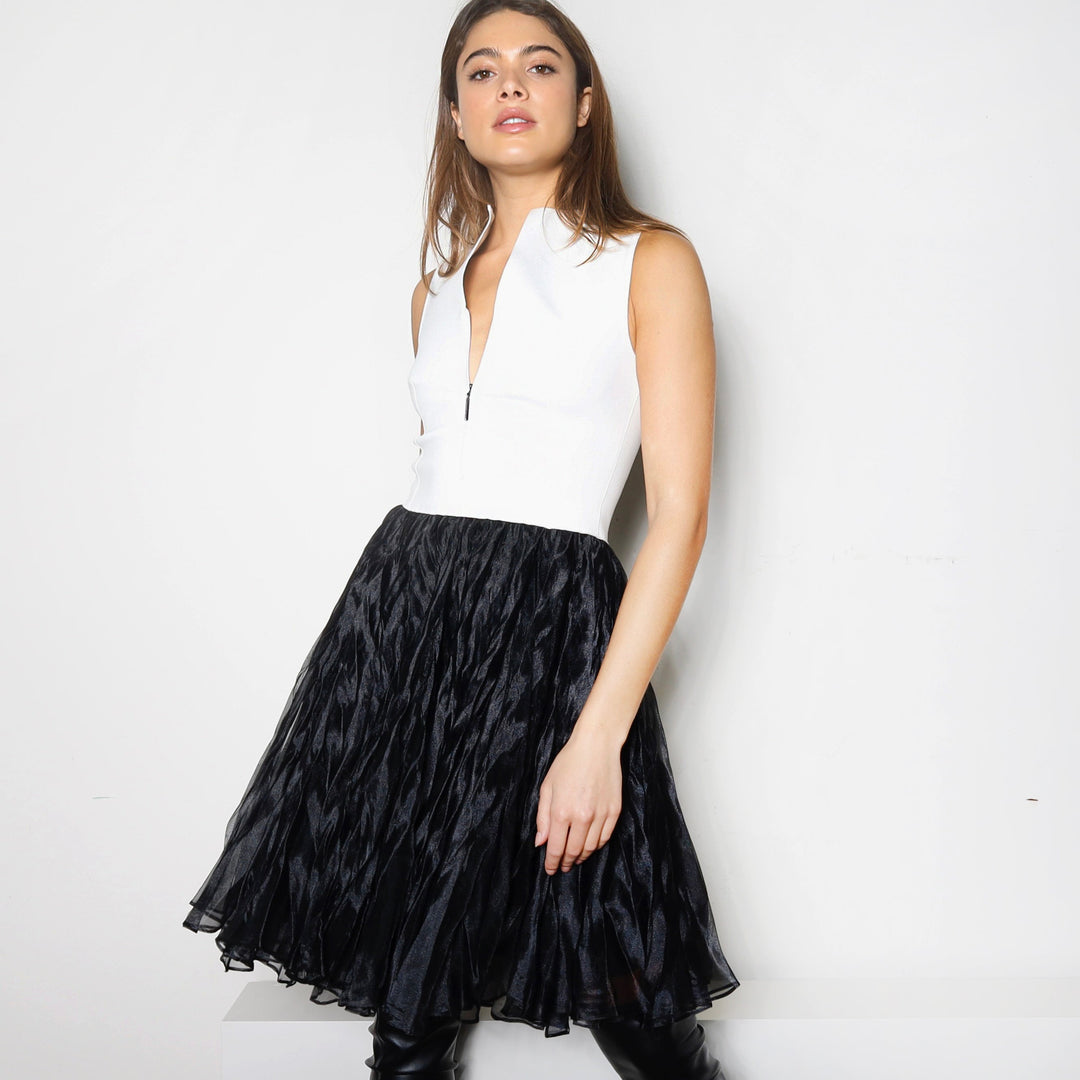Dress MEGANE | White/Black