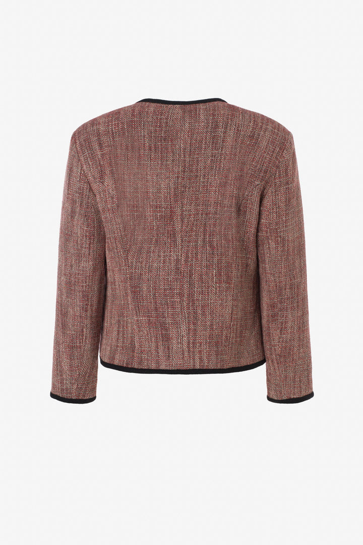 Cropped jacket with trim