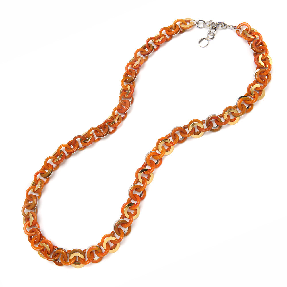 Sea Chain Resin Necklace Mango