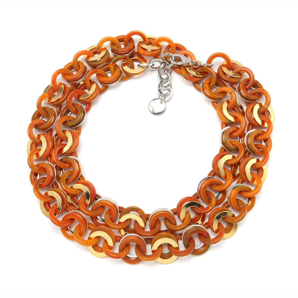 Sea Chain Resin Necklace Mango
