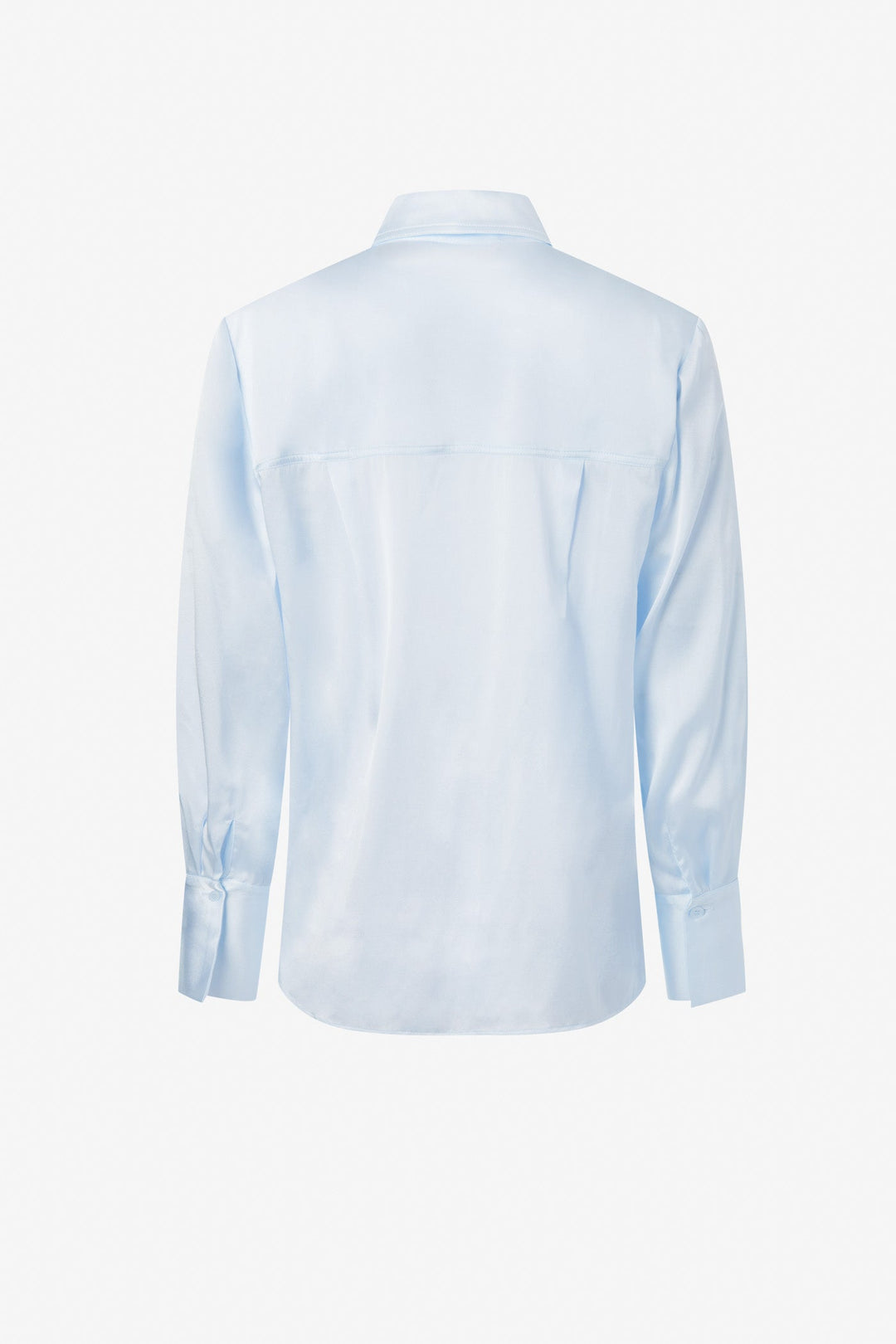 Button down classic stretch silk blouse