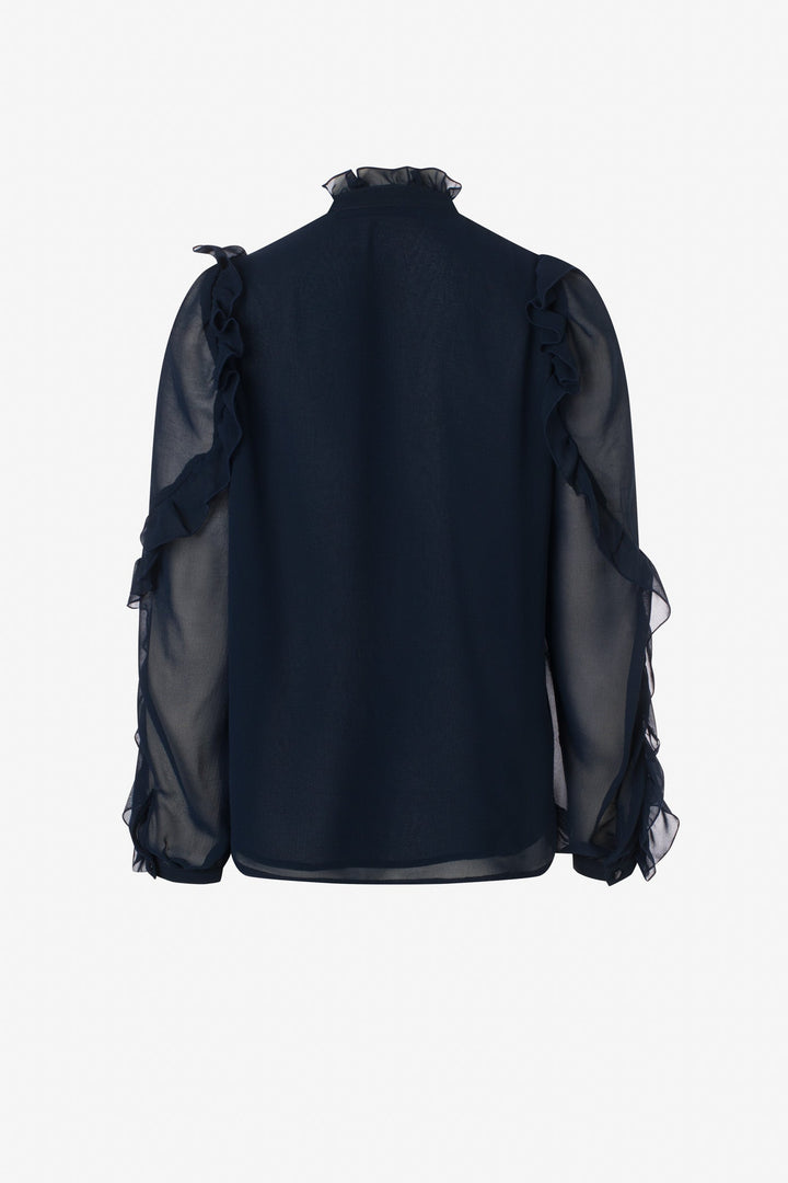 Chiffon ruffle blouse