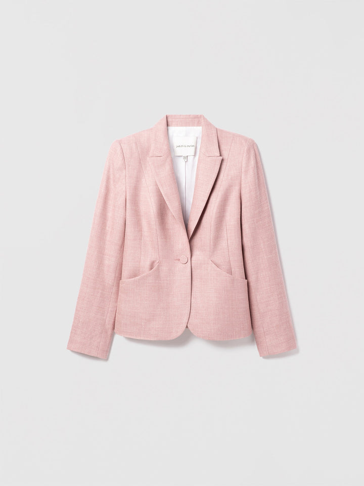 Short fitted linen jacket