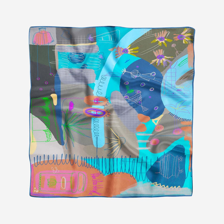 Blue Lagoon Silk Bandana