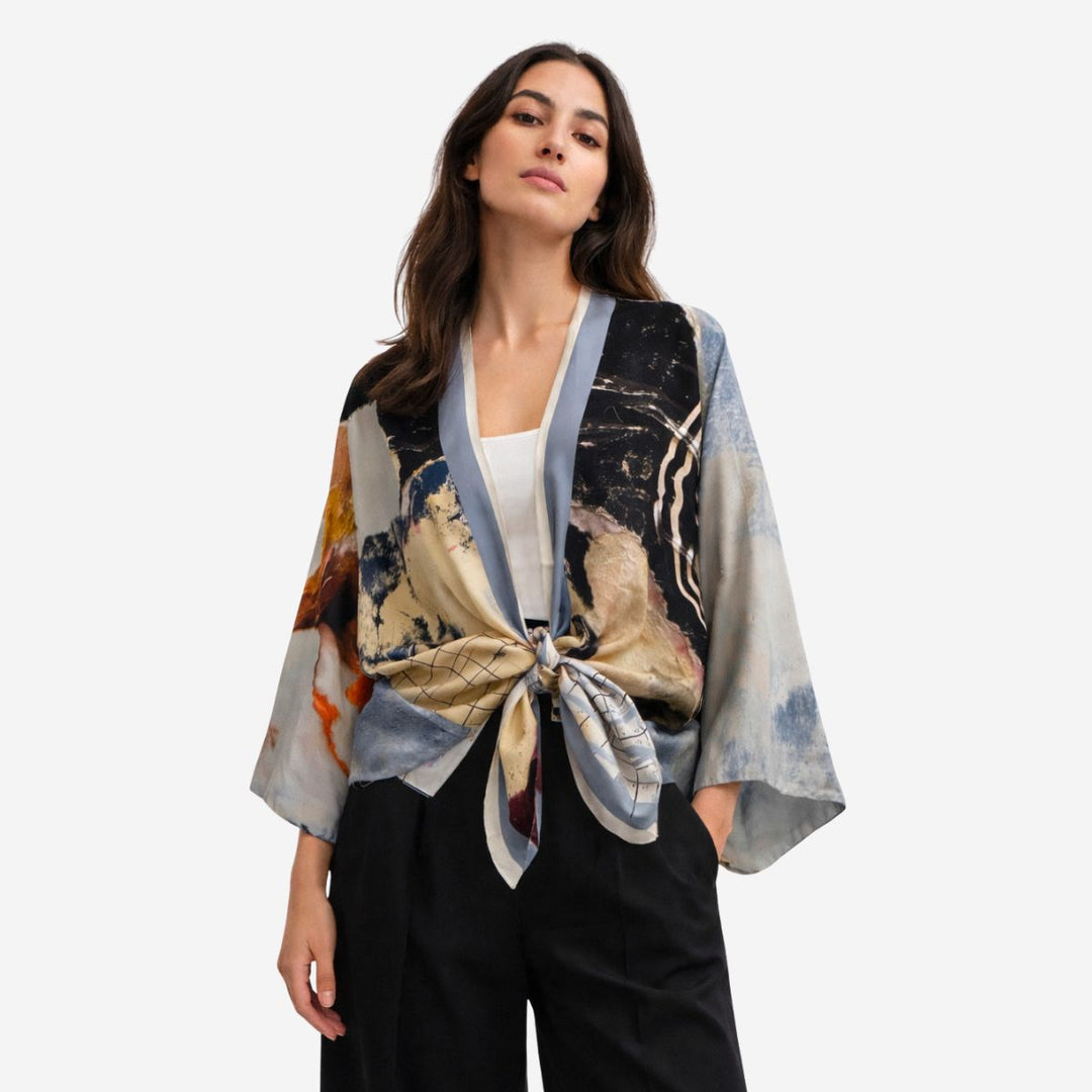 Mykonos Silk Kimono Robe