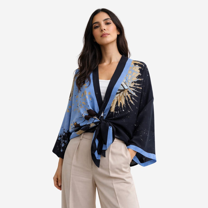 Ocean Silk Kimono Robe
