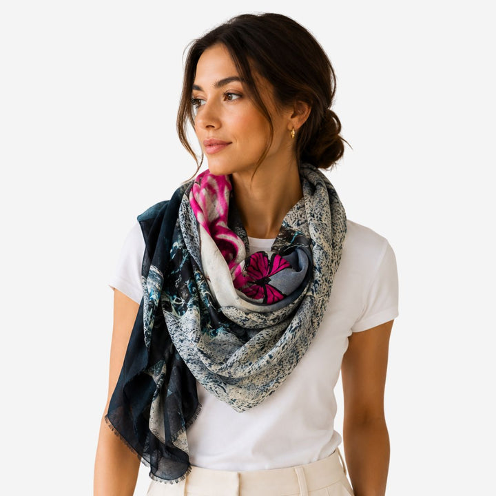 Poem Silk Scarf