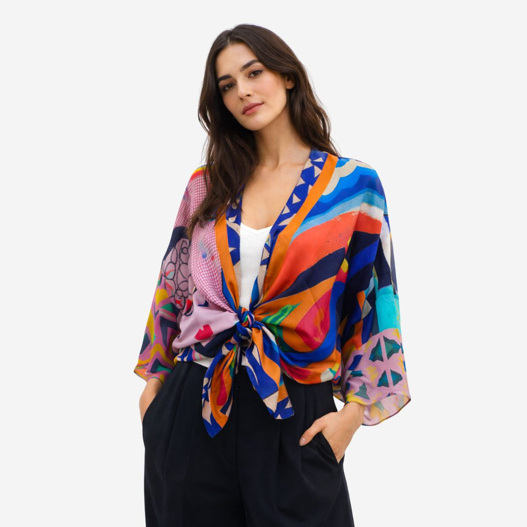 Porto Silk Kimono Robe
