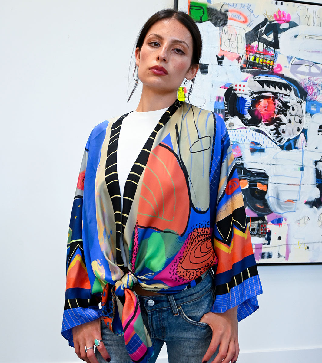 Tahiti Silk Kimono Robe