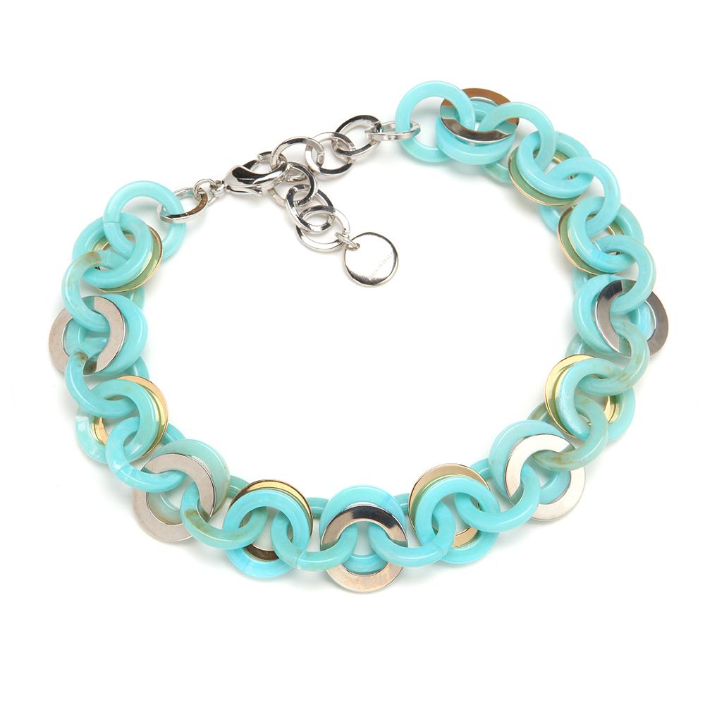Mini Sea Chain Resin Necklace Turquoise